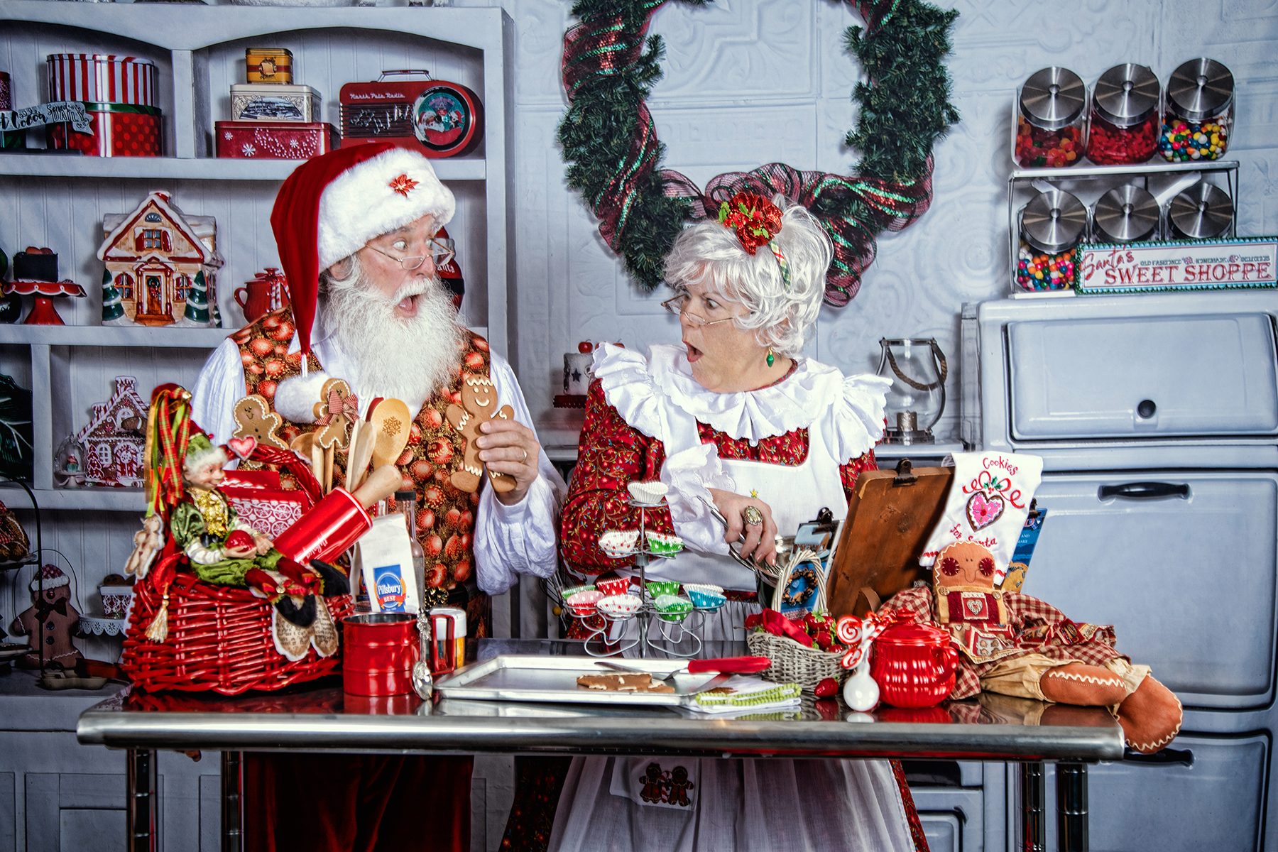 Santa Jay and Mrs. Claus together